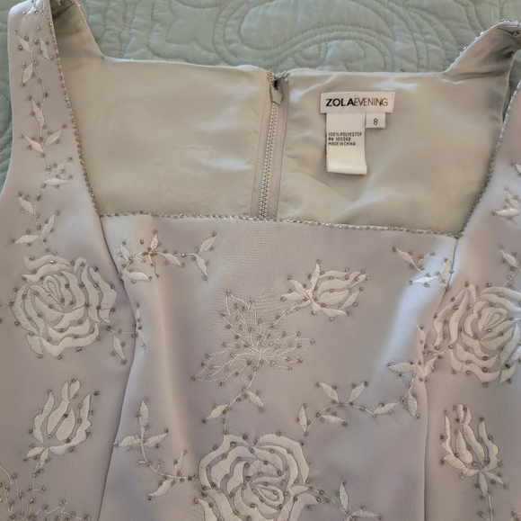 Vintage beaded corselet style crop tunic Zola Evening sz 8 - Picture 6 of 8